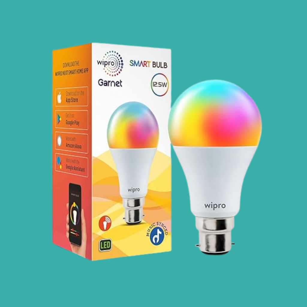  Wipro B22 12.5W Wi-Fi Smart LED Bulb with Music Sync